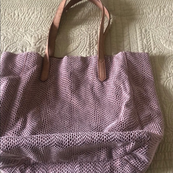 Joy Susan Handbags - Joy Susan Mauve Python Emma Vegan Leather Tote Bag